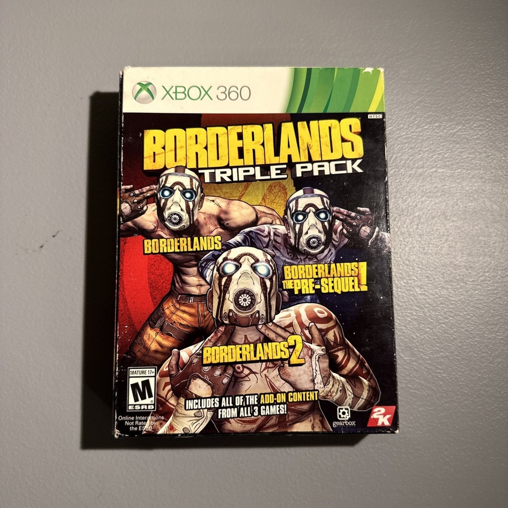 Borderlands Triple Pack (Microsoft Xbox 360, 2015)